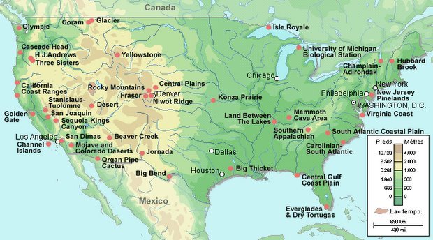 Figure 6. Biosphere reserves in the coterminous United States